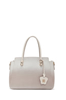 Woman Cream Long Strap Printed Handbag | Derimod