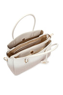 Woman Cream Long Strap Printed Handbag | Derimod