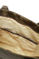Woman Khaki Long Strap Fabric Shoulder Bag | Derimod
