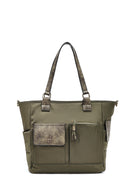 Woman Khaki Long Strap Fabric Shoulder Bag | Derimod