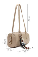 Women's Beige Shoulder Bag with Accessories | Derimod