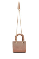 Woman Beige Long Strap Stoned Mini Evening Bag | Derimod