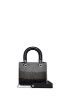 Women's Black Long Strapped Bejeweled Mini Evening Bag | Derimod