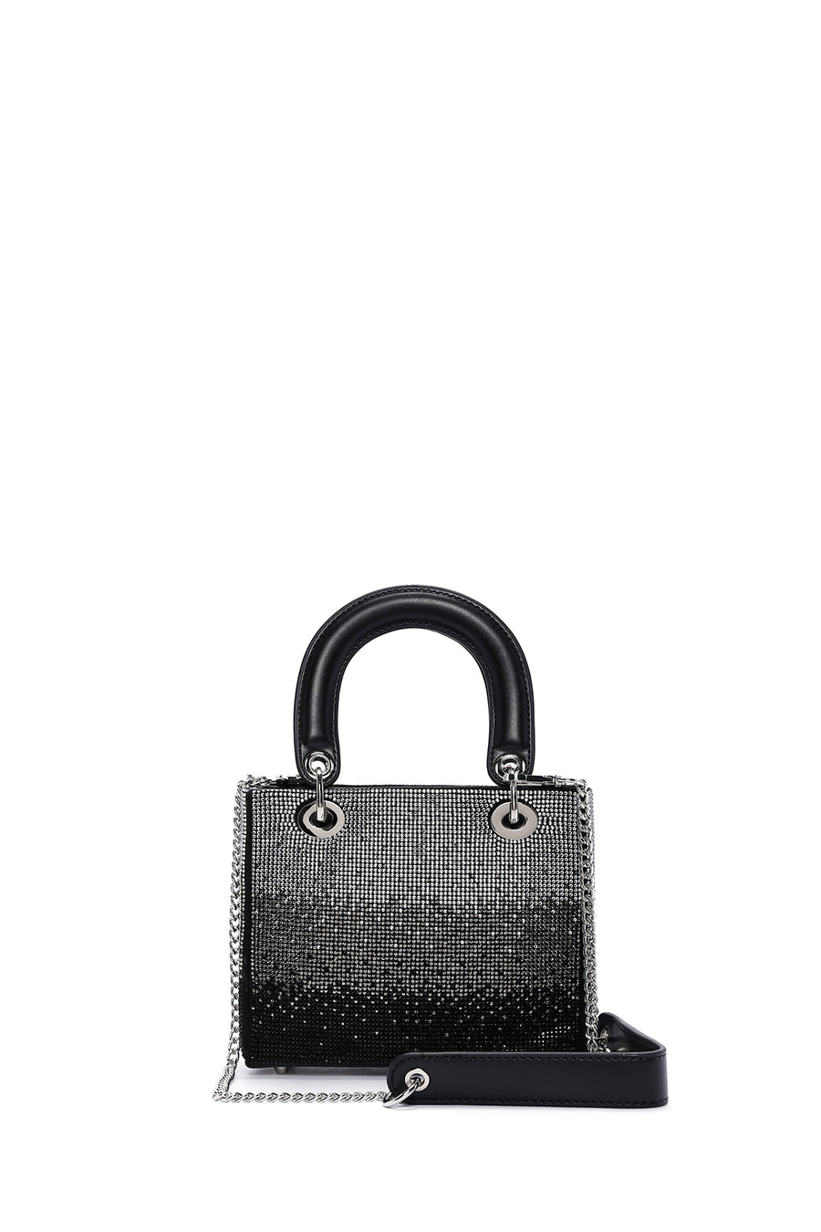 Women's Black Long Strapped Bejeweled Mini Evening Bag 25ABD2950TS | Derimod