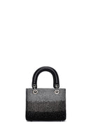 Women's Black Long Strapped Bejeweled Mini Evening Bag | Derimod