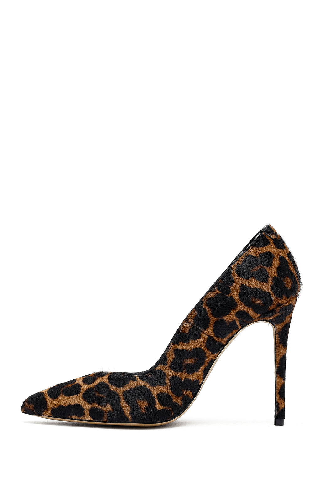 Kadın Leopar Yüksek İnce Topuklu Deri Stiletto