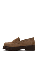Women's Mink Suede Leather Loafer | Derimod