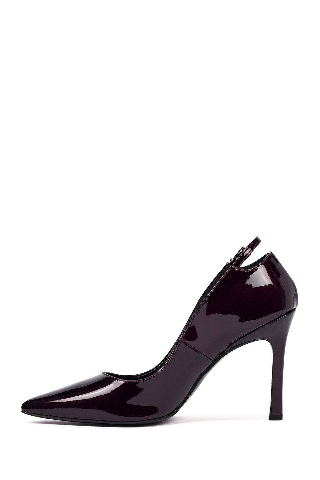 Kadın Bordo İnce Topuklu Rugan Deri Stiletto