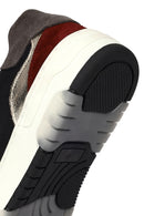 Woman Black Lace-Up Thick Sole Leather Sneakers | Derimod