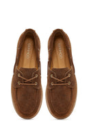 Women's Tan Lace-Up Suede Leather Casual Shoes | Derimod