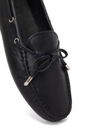 Women's Black Tasselled Leather Loafer | Derimod