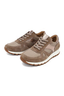 Woman Mink Laced Leather Sneakers | Derimod