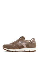 Woman Mink Laced Leather Sneakers | Derimod
