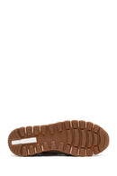 Woman Mink Laced Leather Sneakers | Derimod