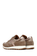 Woman Mink Laced Leather Sneakers | Derimod