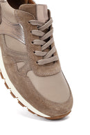 Woman Mink Laced Leather Sneakers | Derimod