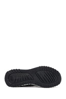 Woman Black Lace-Up Thick Sole Leather Sneakers | Derimod