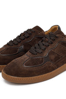 Kadın Kahverengi Bağcıklı Süet Deri Sneaker | Derimod