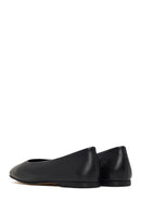 Women's Black Classic Leather Ballet Flat | Derimod