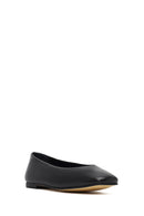 Women's Black Classic Leather Ballet Flat | Derimod