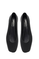 Women's Black Classic Leather Ballet Flat | Derimod