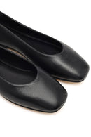 Women's Black Classic Leather Ballet Flat | Derimod
