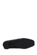 Derimod Flex Women Black Thick Heeled Leather Shoe | Derimod