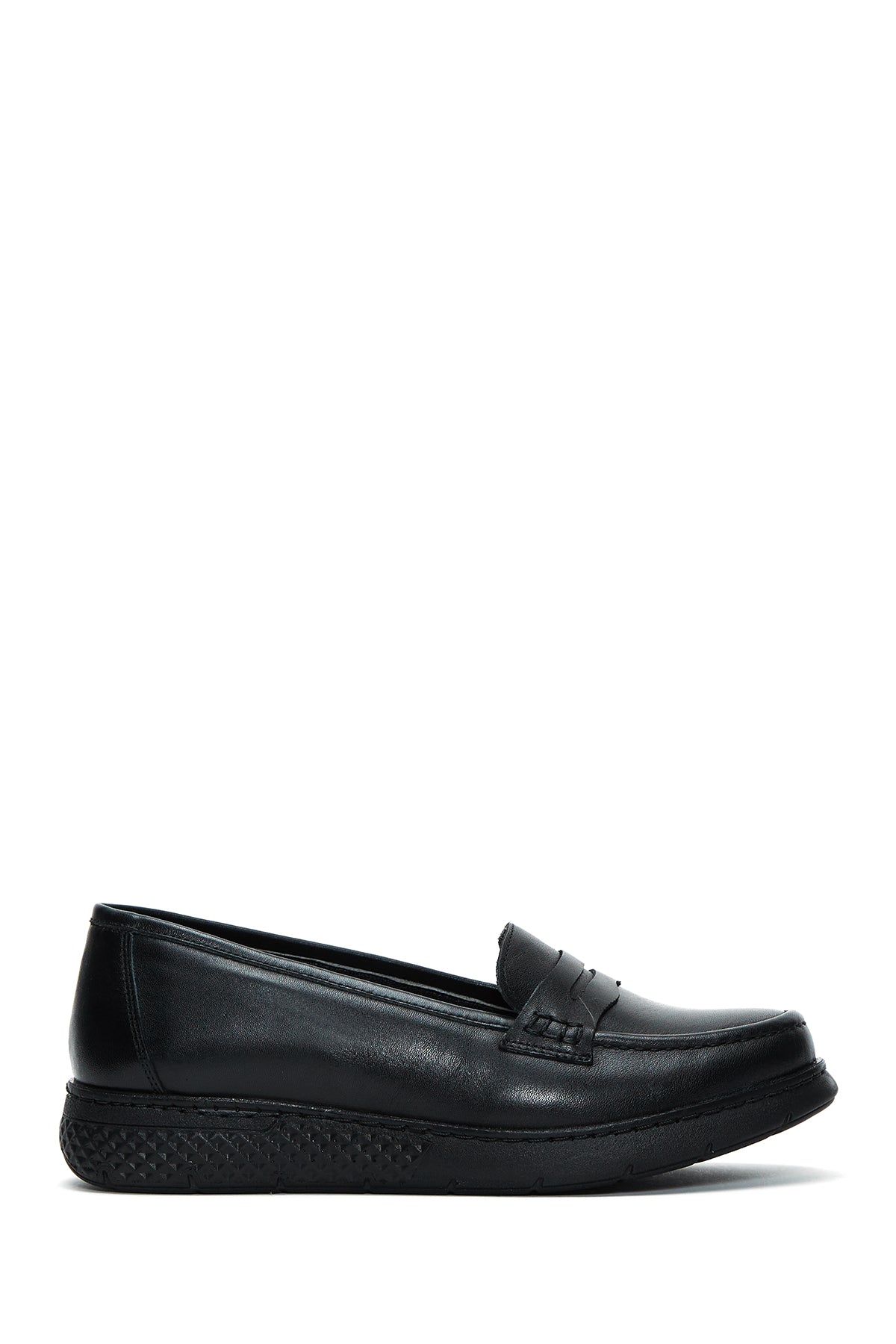 Woman Siyah Leather Comfort Loafer 25AFD410018 | Derimod