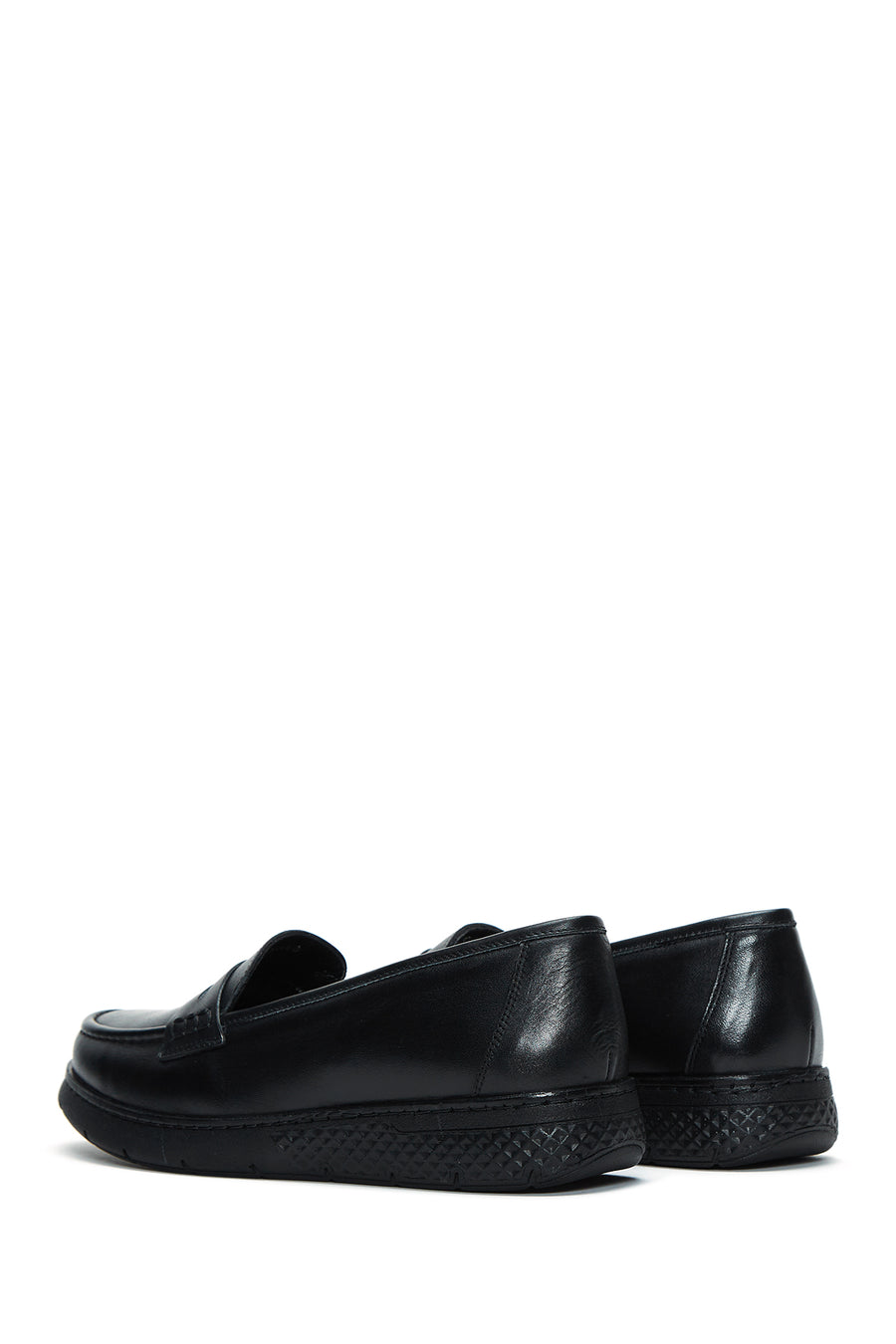 Kadın Siyah Deri Comfort Loafer