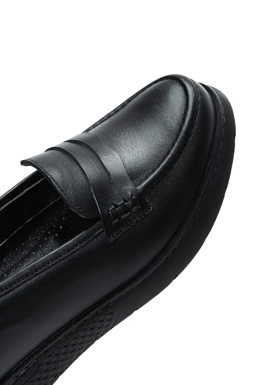 Kadın Siyah Deri Comfort Loafer