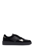 Kadın Siyah Bağcıklı Deri Sneaker | Derimod