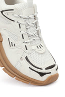 Women's White Lace-Up Thick-Soled Sneaker | Derimod