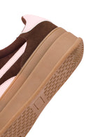 Women's Brown Lace-Up Thick-Soled Sneaker | Derimod