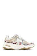 Women's Beige Lace-Up Thick-Soled Sneaker | Derimod