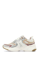 Women's Beige Lace-Up Thick-Soled Sneaker | Derimod