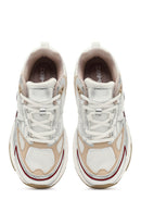 Women's Beige Lace-Up Thick-Soled Sneaker | Derimod