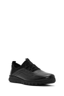 Woman Black Leather Comfort Shoes | Derimod