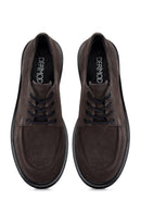 Woman Mink Laced Suede Leather Casual Shoes | Derimod