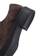 Woman Mink Laced Suede Leather Casual Shoes | Derimod