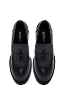 Kadın Siyah Kalın Topuklu Deri Maskülen Loafer | Derimod
