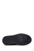 Women's Black Lace-Up Thick-Soled Leather Sneaker | Derimod
