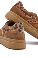 Women's Tan Lace-Up Suede Leather Sneaker | Derimod