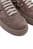 Women's Mink Lace-up Suede Leather Sneaker | Derimod