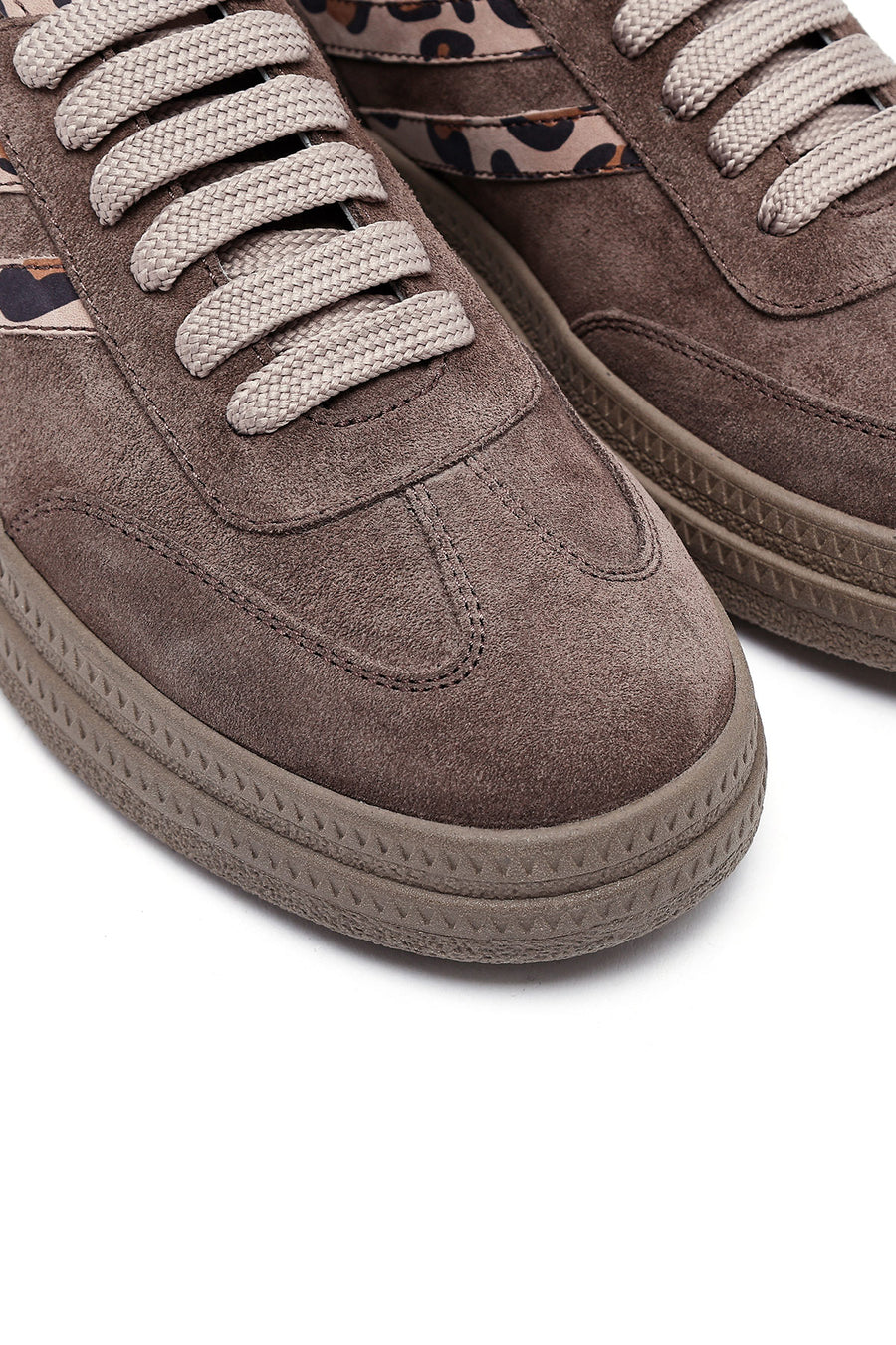 Women's Mink Lace-up Suede Leather Sneaker