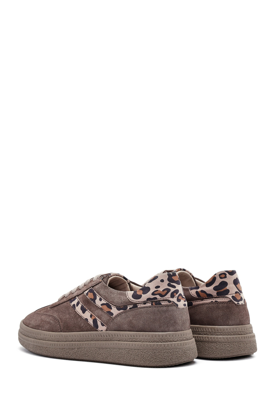 Women's Mink Lace-up Suede Leather Sneaker