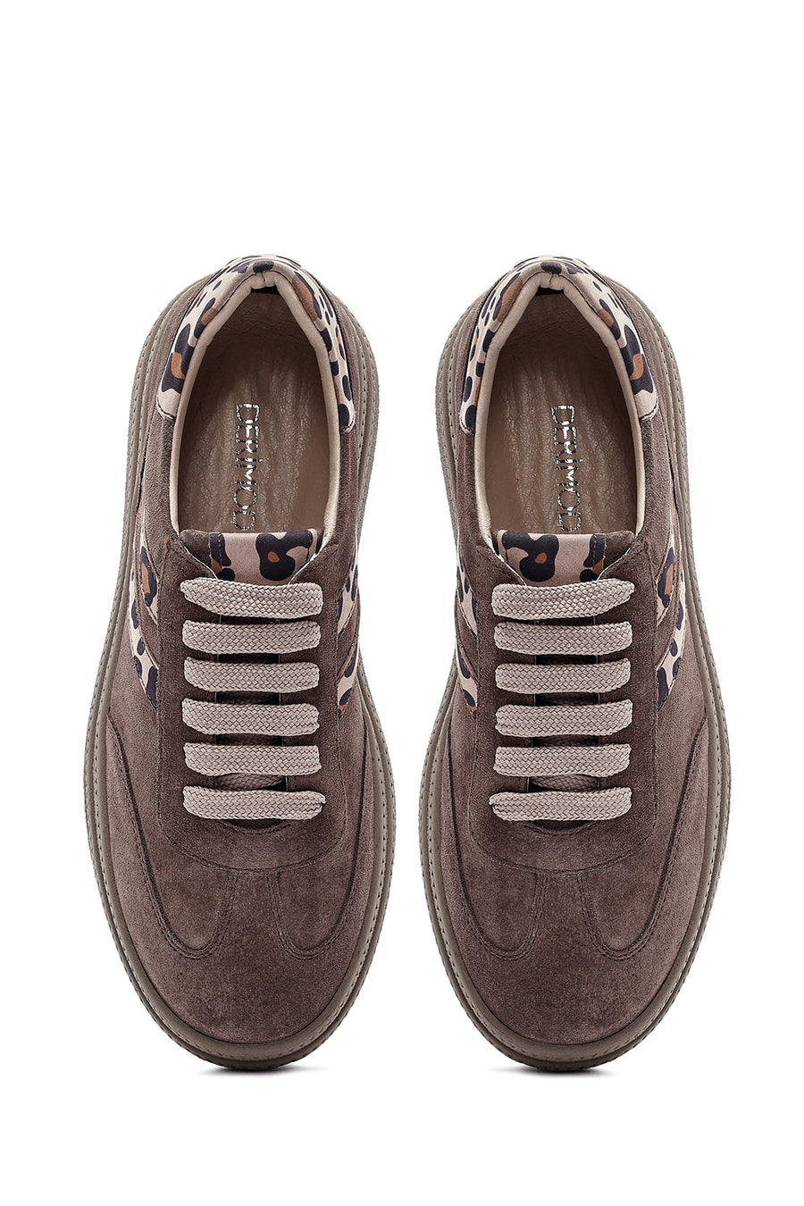 Women's Mink Lace-up Suede Leather Sneaker