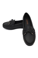 Women's Black Buckle Loafer | Derimod
