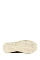 Women's Taupe Lace-Up Thick-Soled Sneaker | Derimod