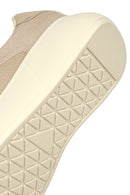 Women's Taupe Lace-Up Thick-Soled Sneaker | Derimod