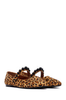 Women's Leopard Patterned Ballet Flat | Derimod